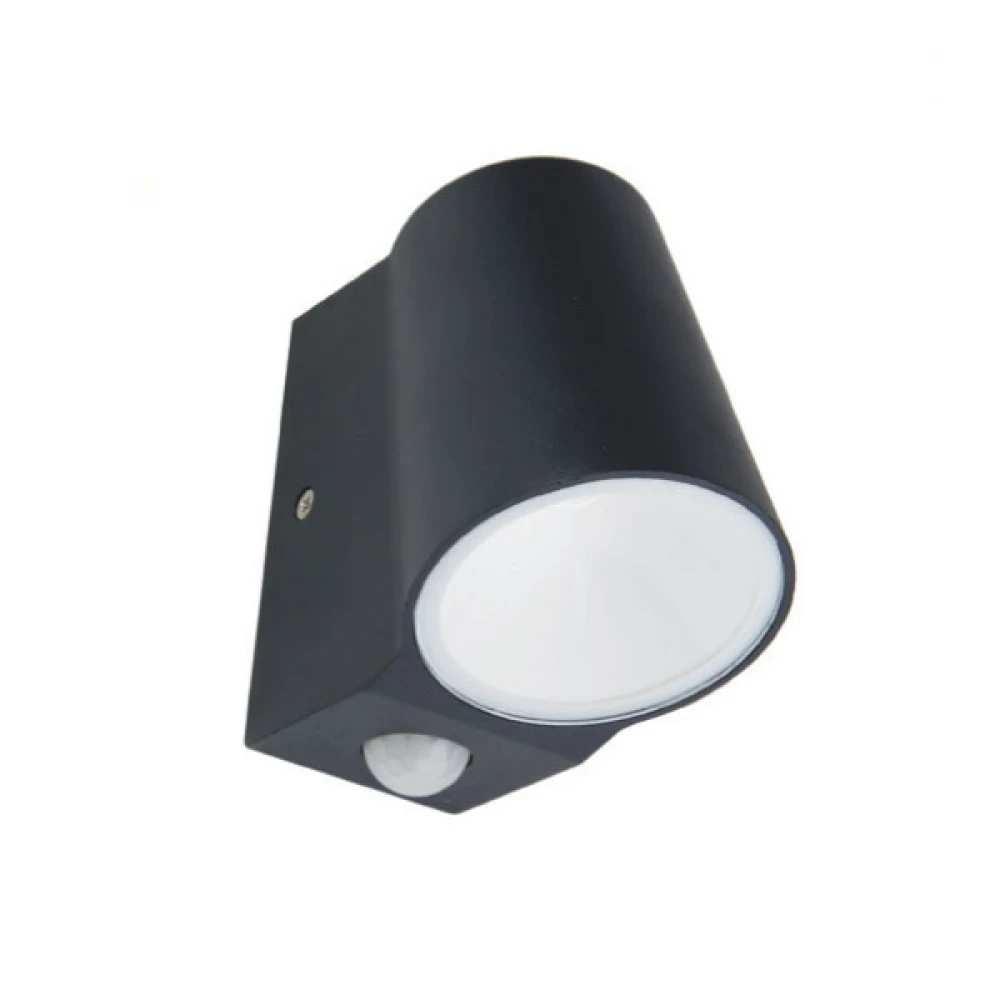 LED EPISTAR Απλίκα Εξωτερικού Χώρου Με Αισθητήρα Κίνησης Σε Σκούρο Γκρι 6W IP54 SIMORE - ACA