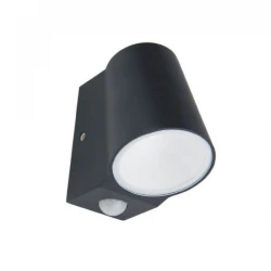 LED EPISTAR Απλίκα Εξωτερικού Χώρου Με Αισθητήρα Κίνησης Σε Σκούρο Γκρι 6W IP54 SIMORE - ACA