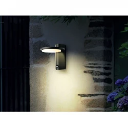 OSRAM LED Απλίκα Εξωτερικού Χώρου Σε Σκούρο Γκρι Με Αισθητήρα Κίνησης 7W IP54 VALLE - ACA