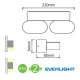 LED Everlight Απλίκα Εξωτερικού Χώρου Δίφωτη Σε Σκούρο Γκρι Περιστρεφόμενη 13W IP54 VESC - ACA