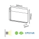 LED EPISTAR Απλίκα Εξωτερικού Χώρου Σε Σκούρο Γκρι 13W IP65 YUTA- ACA
