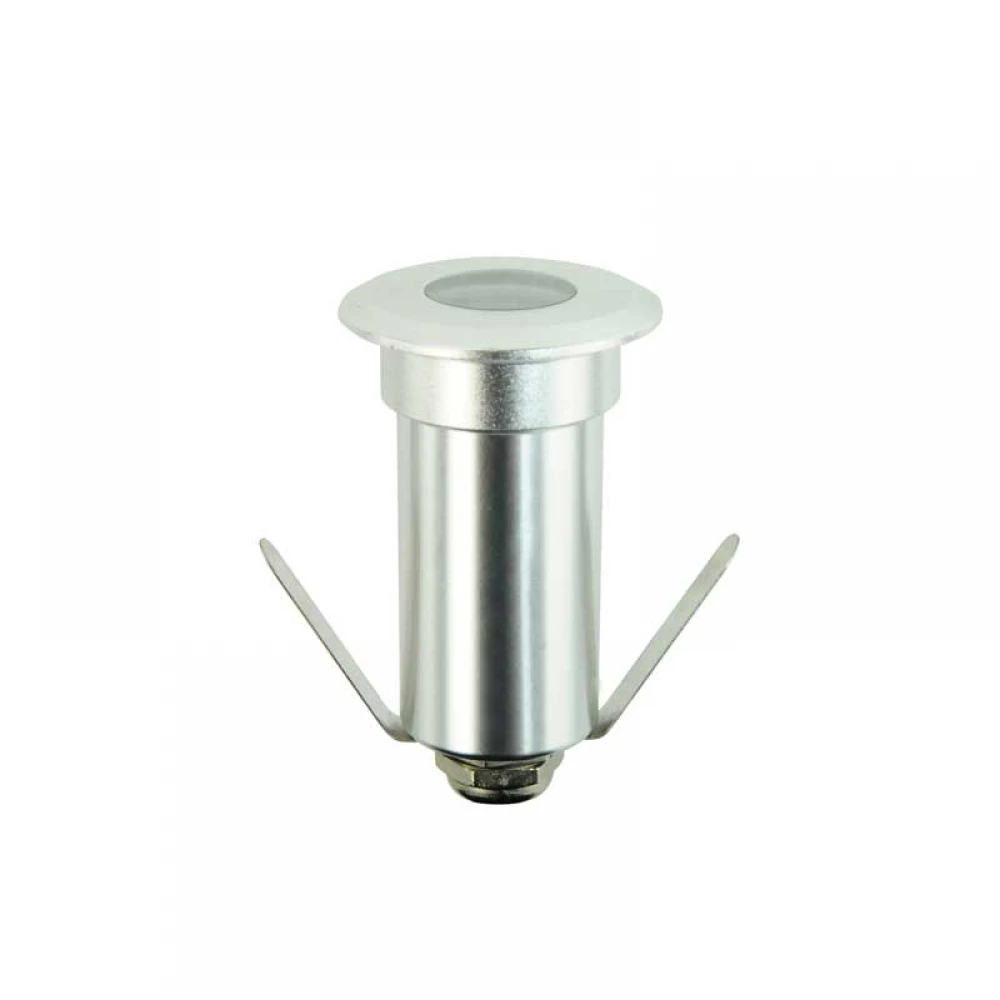 LED ROUND INGROUND SPOT LUMINAIRE 1W 85LM 3000K 30° 230V AC IP65 RA80 30.000hrs ACA