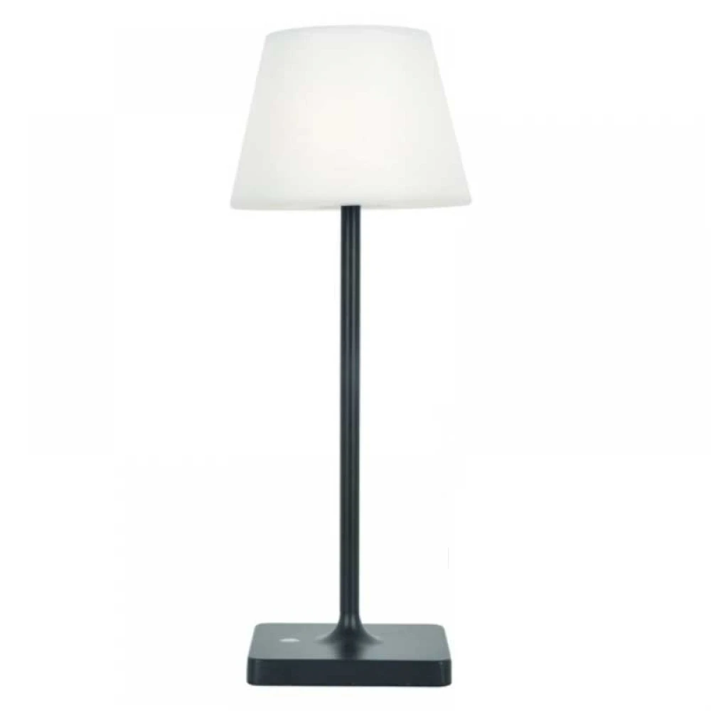 LED Επιτραπέζιο Φωτιστικό Εξωτερικού Χώρου Επαναφορτιζόμενο Σκούρο Γκρι 2W IP54 POLA - Aca