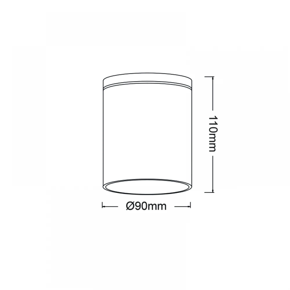 GU10 ROUND CEILING LUMINAIRE 230V AC DARK GREY IP65 GU10 MAX.35W ACA