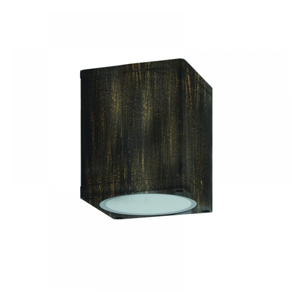 GU10 SQUARE CEILING LUMINAIRE 230V AC GOLDEN BLACK IP65 GU10 MAX.35W ACA