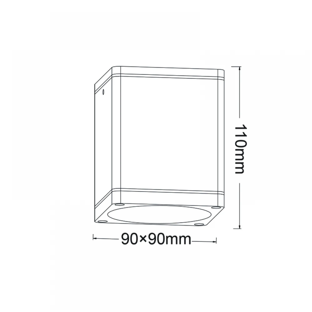 ΤΕΤΡΑΓΩΝΟ ΦΩΤΙΣΤΙΚΟ ΟΡΟΦΗΣ IP65 GU10 ΤΕΡΑΚΟΤΑ ΤΣΙΜΕΝΤΟ ACA