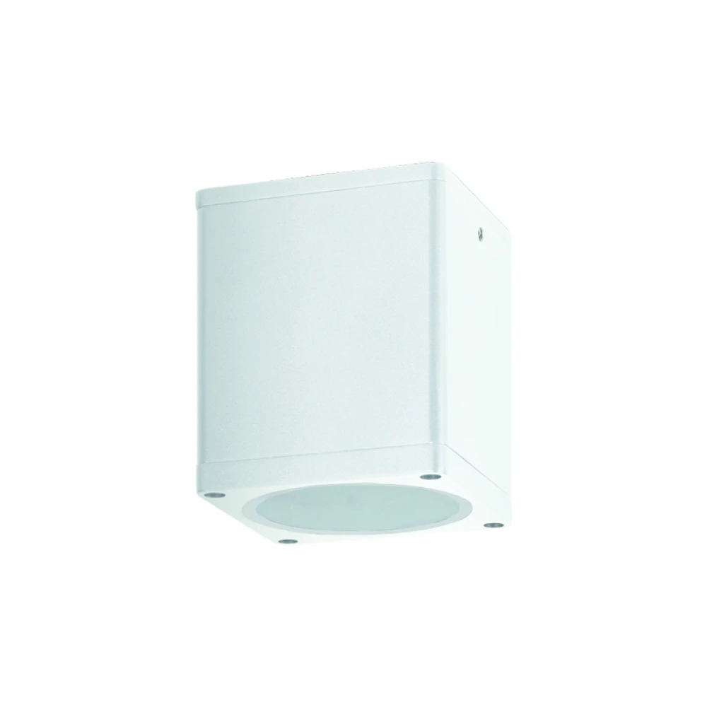 GU10 SQUARE CEILING LUMINAIRE 230V AC MATT WHITE IP65 GU10 MAX.35W ACA