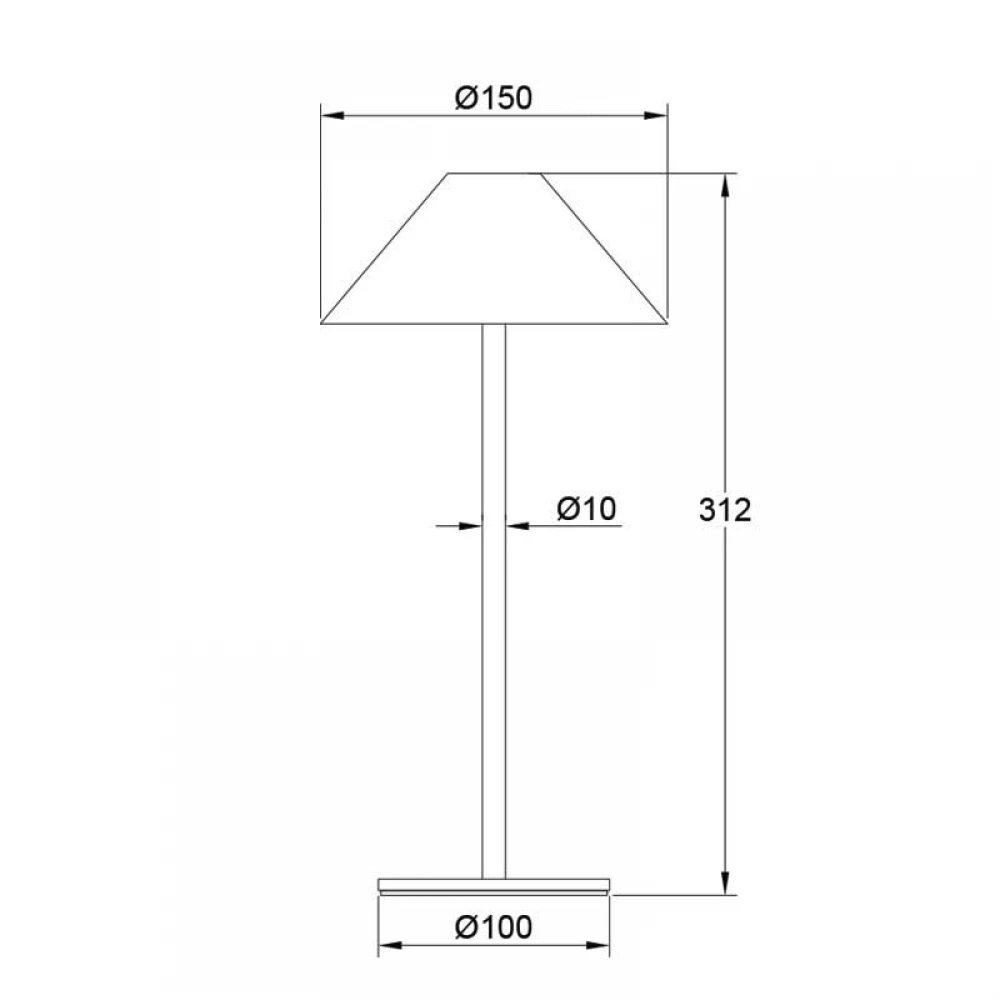 LED Επιτραπέζιο Φωτιστικό Εξωτερικού Χώρου Επαναφορτιζόμενο Λευκό 3W IP54 KONUS - Aca