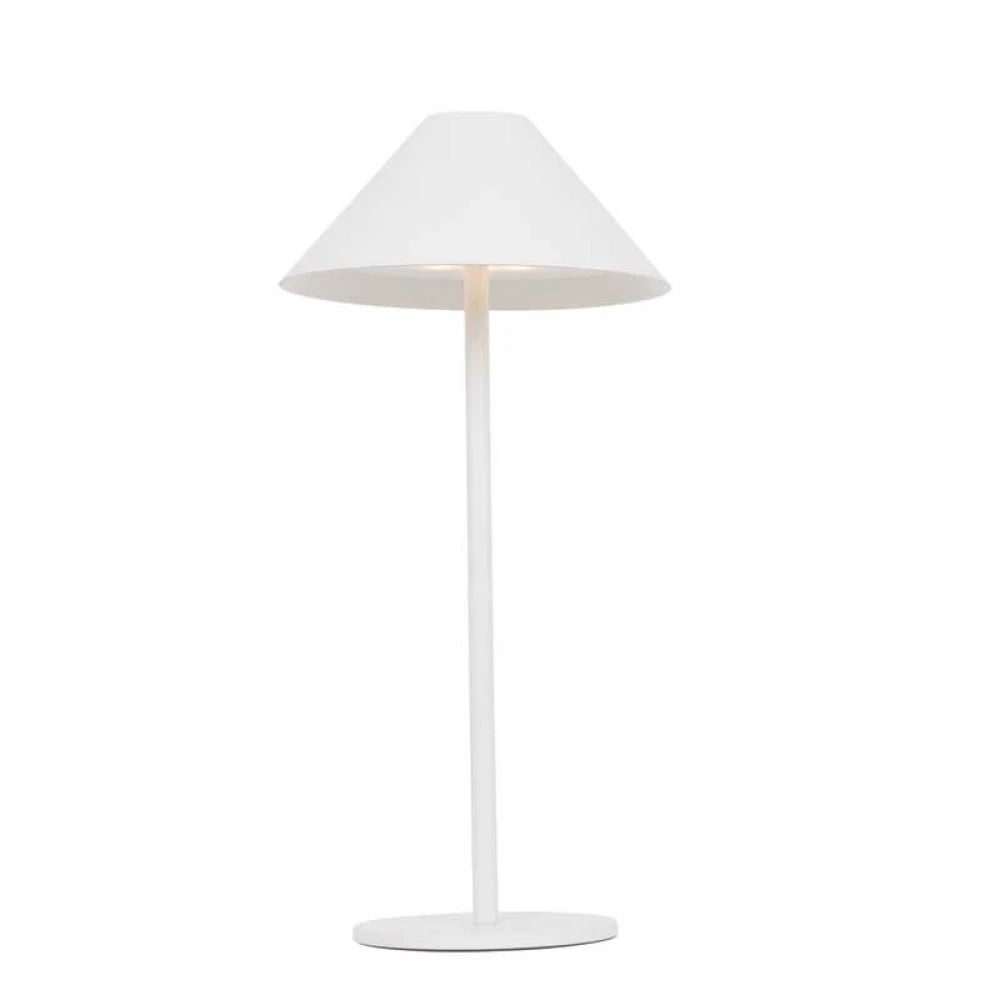 LED Επιτραπέζιο Φωτιστικό Εξωτερικού Χώρου Επαναφορτιζόμενο Λευκό 3W IP54 KONUS - Aca