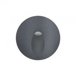 Led Επίτοιχο Φωτιστικό Χωνευτό 3W 230V IP65 Σκούρο Γκρι ACA