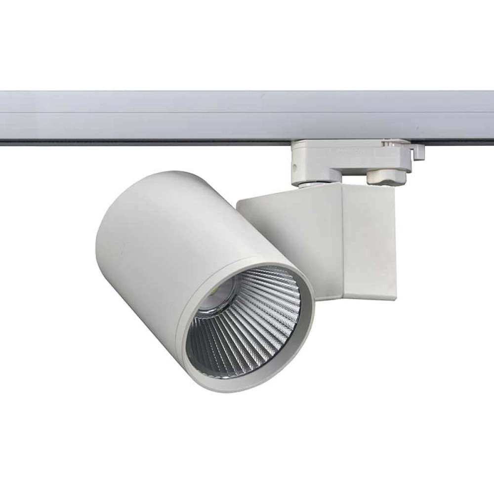 LED Φωτιστικό Ράγας Τριφασικό 4 Καλωδίων Λευκό 40W 4000K 3-PHASE 38° 4200LM 230V - ACA