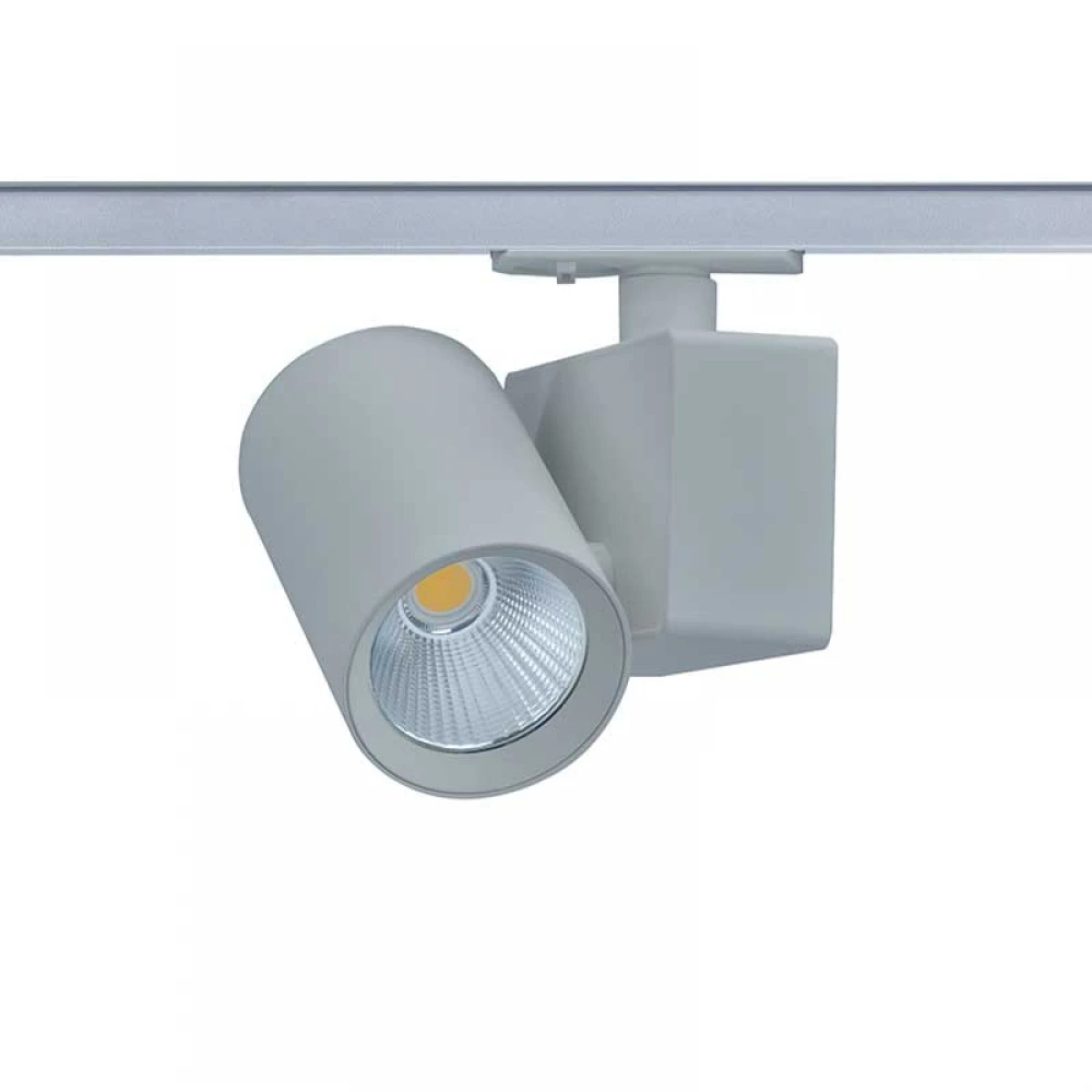 LED Φωτιστικό Ράγας Μονοφασικό 2 Καλωδίων Γκρι 20W 3000K 1-PHASE 38° 2000LM 230V - ACA
