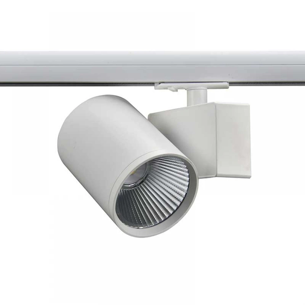 LED Φωτιστικό Ράγας Μονοφασικό 2 Καλωδίων Λευκό 40W 3000K 1-PHASE 38° 4000LM 230V - ACA