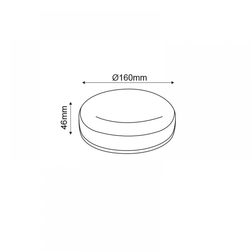 LED PC Φωτιστικό Οροφής 230V AC IP66 12W 1070lm 4000K 180° Ra80 MADA - ACA