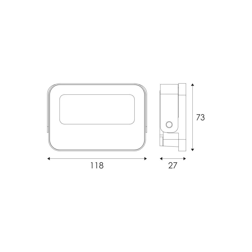 ΠΡΟΒΟΛΕΑΣ LED SMD ΜΑΥΡΟΣ 10W 3CCT 1000LM 185-265V RA>80 IP66 ACA