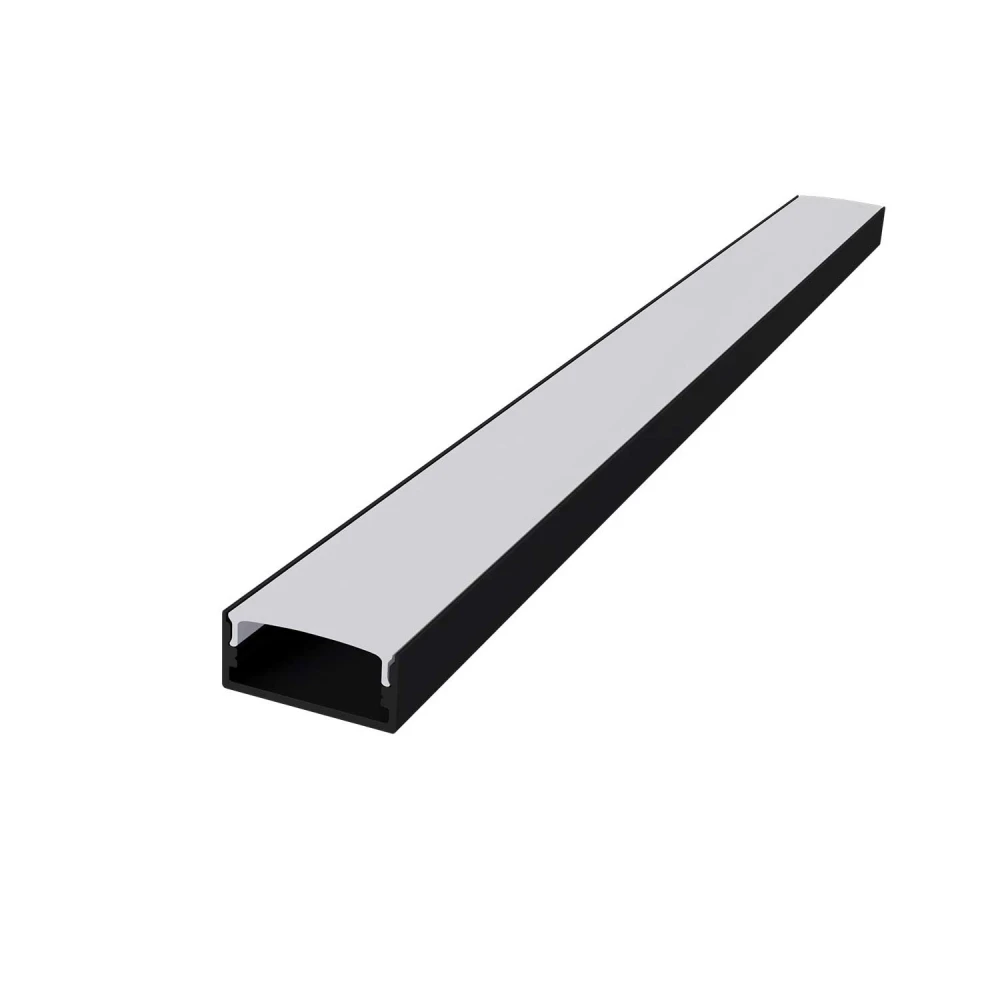NORM ΠΡΟΦΙΛ ΑΛΟΥΜΙΝΙΟΥ ΜΑΥΡΟ ΜΕ ΟΠΑΛ ΚΑΛΛΥΜΑ 2m/pc ACA
