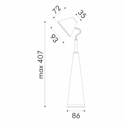 ΦΩΤΙΣΤΙΚΟ ΓΡΑΦΕΙΟΥ LED ACA BL1025LBK ΜΑΥΡΟ 6W 4000K 300LM