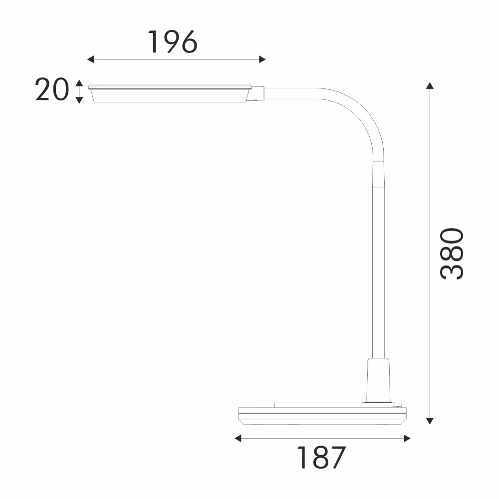 ΦΩΤΙΣΤΙΚΟ ΓΡΑΦΕΙΟΥ LED ACA BL1027BK ΜΑΥΡΟ 7W CCT 3000K/4000K/6000K 450LM