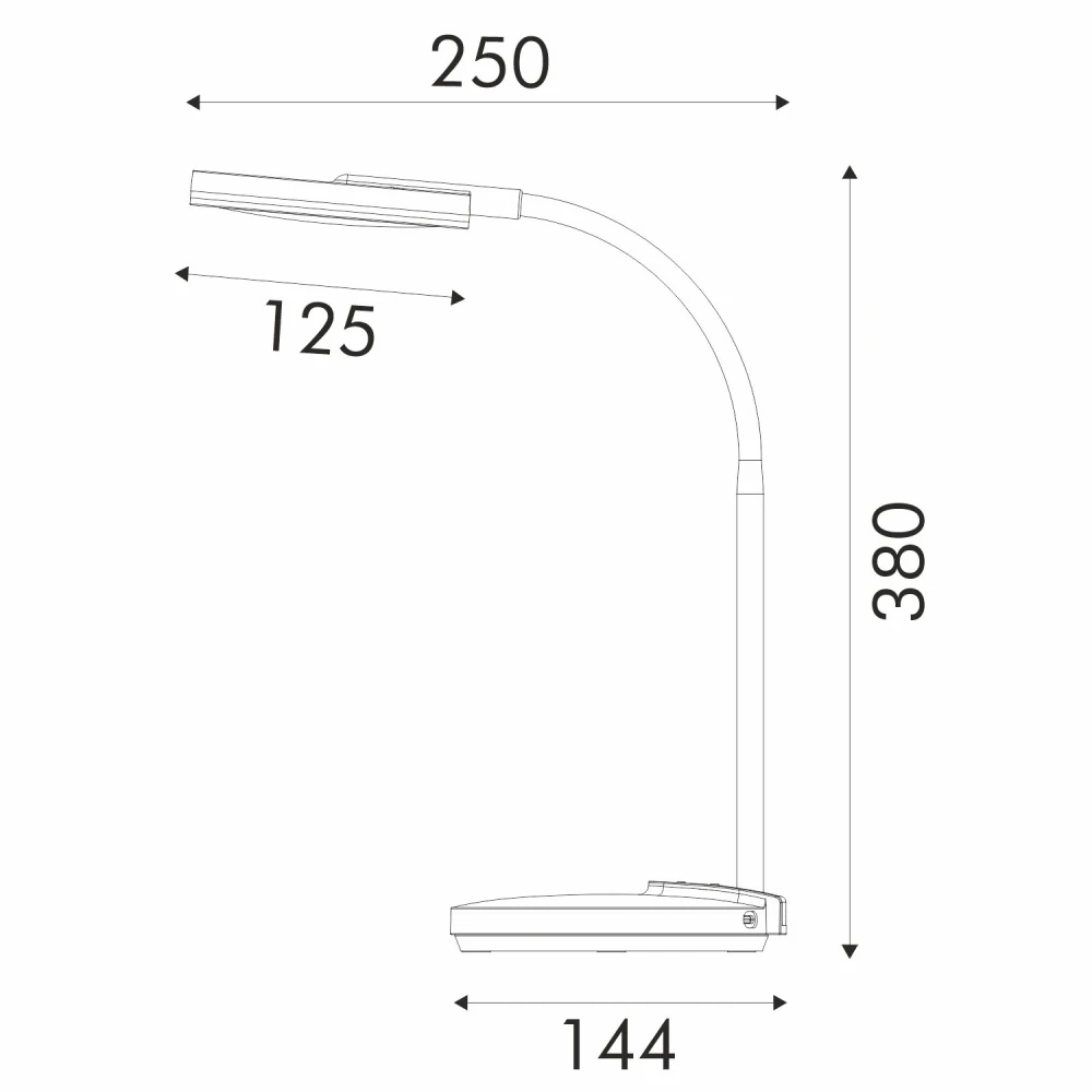ΦΩΤΙΣΤΙΚΟ ΓΡΑΦΕΙΟΥ LED ACA BL1055BK ΜΑΥΡΟ 8W CCT 3000K/3800K/5700K 300LM