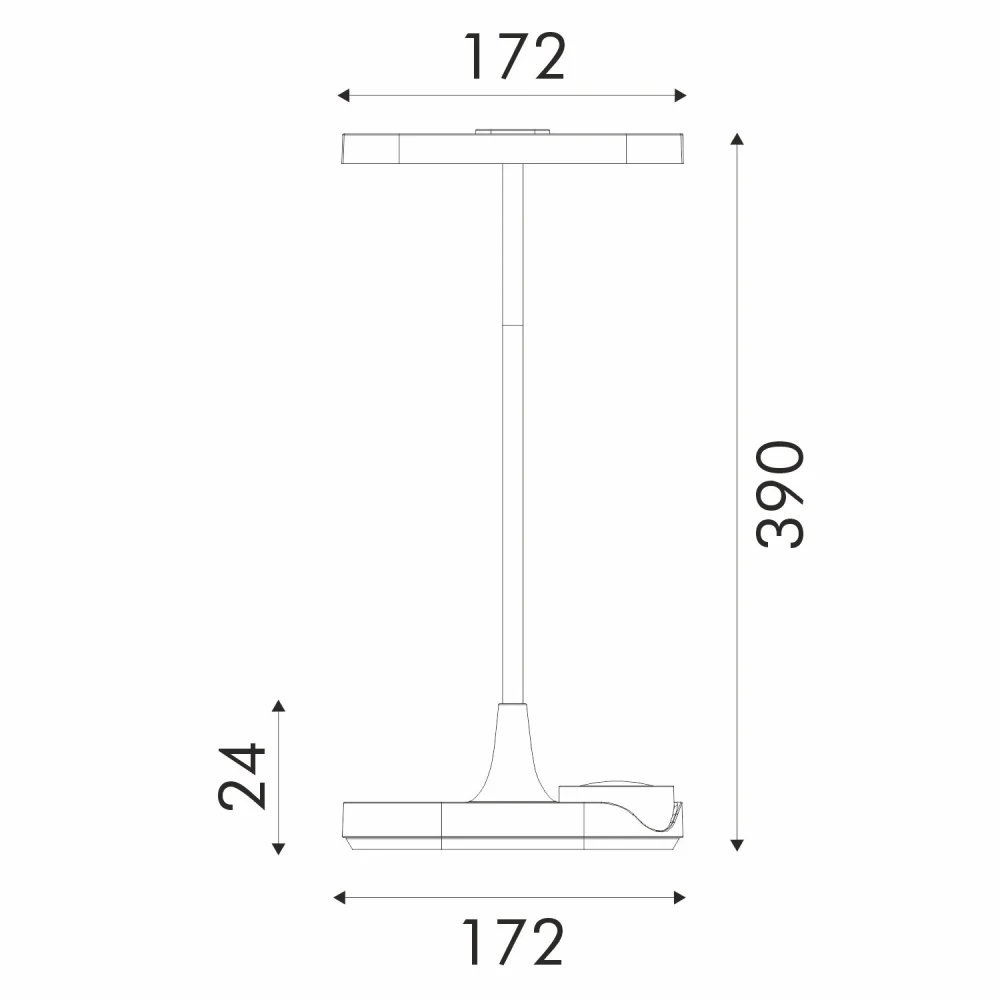 ΦΩΤΙΣΤΙΚΟ ΓΡΑΦΕΙΟΥ LED ACA BL1125BK ΜΑΥΡΟ 10W 3800K 400LM