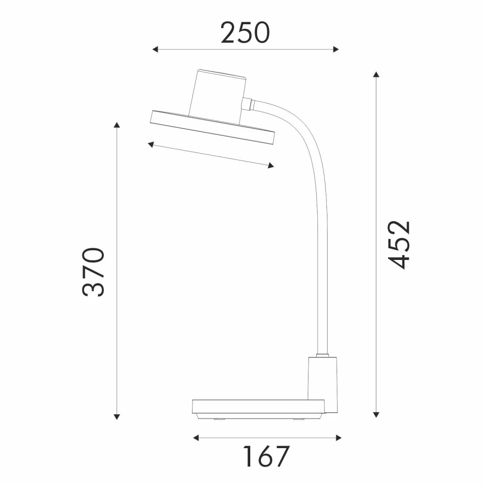 ΦΩΤΙΣΤΙΚΟ ΓΡΑΦΕΙΟΥ LED ACA BL1313LBK ΜΑΥΡΟ 10W CCT 3000K/3800K/5700K 500LM