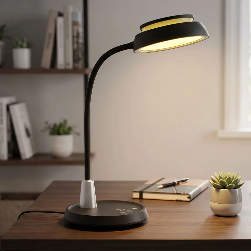 ΦΩΤΙΣΤΙΚΟ ΓΡΑΦΕΙΟΥ LED ACA BL1319LΒΚ ΜΑΥΡΟ 10W CCT 3000K/3800K/5700K 500LM