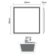 Φωτιστικό Οροφής Slim Panel Λευκό Τετράγωνο 60x60 LED SMD 48W 120° OTIS Aca Ουδέτερο Λευκό 4000K