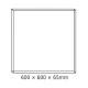 Πλαίσιο Για LED Panel Οροφής 60x60x6,5cm Από Φύλλο Αλουμινίου - ACA