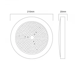 LED ΠΛΑΣΤΙΚΟ Φ/Σ ΠΙΣΙΝΑΣ 20W RGB 110° IP68 12V DC Φ210Χ20mm ACA