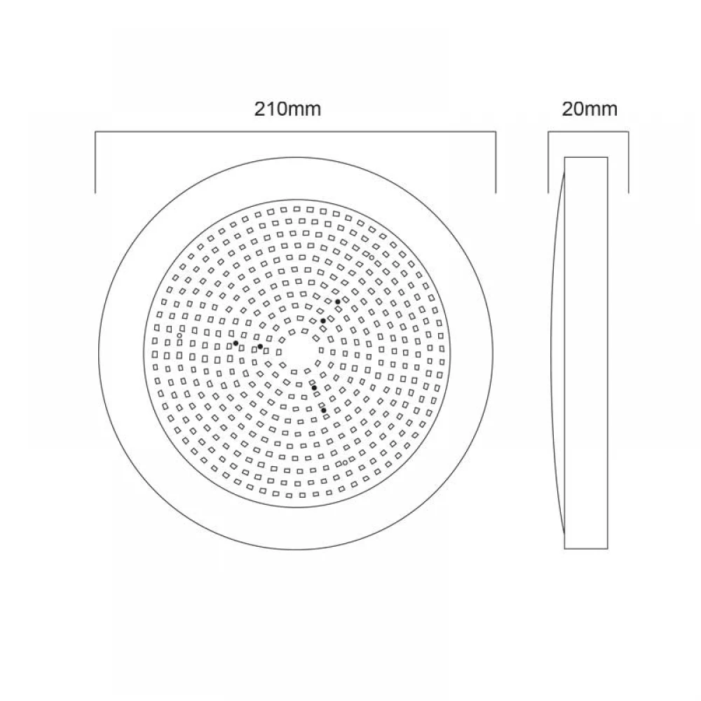 LED ΠΛΑΣΤΙΚΟ Φ/Σ ΠΙΣΙΝΑΣ 20W 4000K 2200LM 110° IP68 12V DC Φ210Χ20mm ACA