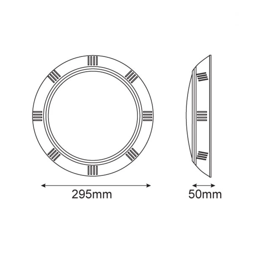LED Πλαστικό Φωτιστικό Πισίνας RGB 25W 90° IP68 12V AC ALBA - ACA