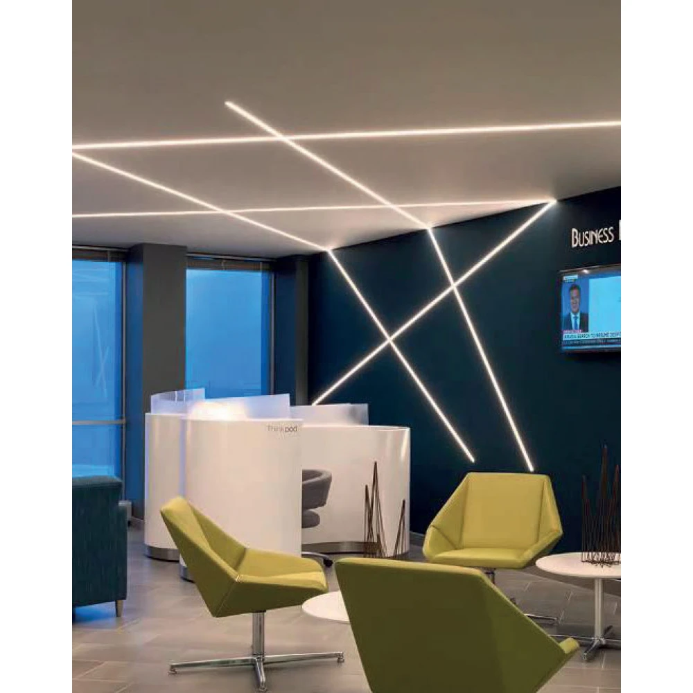 2 Μέτρα Προφίλ Αλουμινίου Με Οπάλ Κάλυμμα Χωνευτό BROOK P116 - ACA