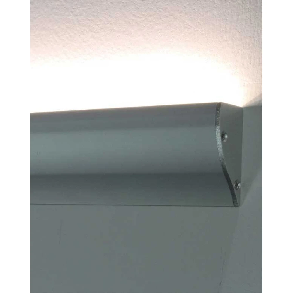 2 Μέτρα Προφίλ Αλουμινίου Επιτοίχιο P62N Με Πολυκαρβονικό Οπάλ Κάλυμμα HID - ACA