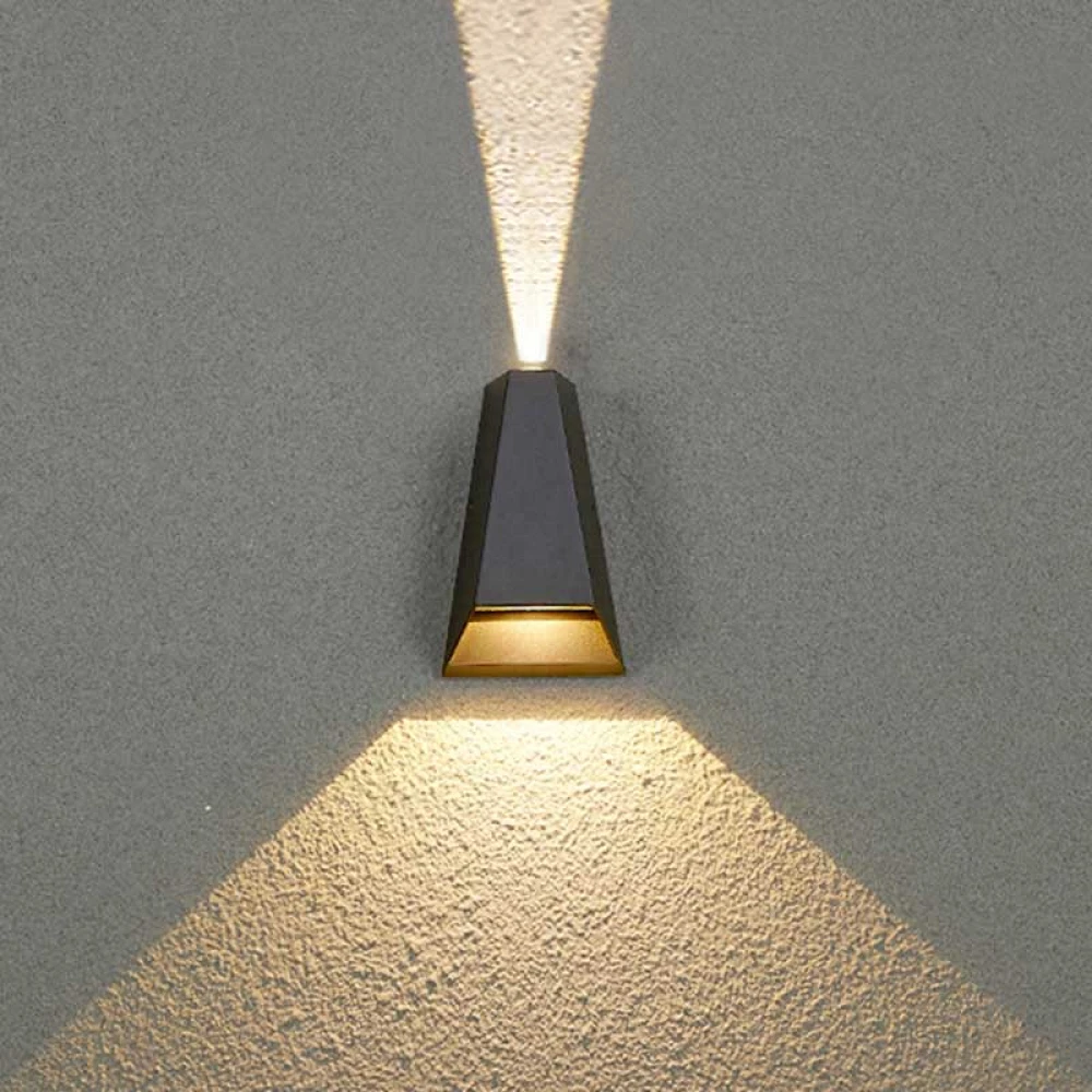 LED COB Απλίκα Εξωτερικού Χώρου Σκούρο Γκρι - 6W IP54 PYRAM ACA