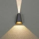 LED COB Απλίκα Εξωτερικού Χώρου Σκούρο Γκρι - 6W IP54 PYRAM ACA
