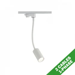 Λευκό Σποτ Ράγας LED 10W 2 Καλωδίων Σε Θερμό Λευκό Φώς (3000Κ) OLIV Aca