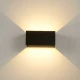 LED SMD Απλίκα Εξωτερικού Χώρου Ορθογώνια Σκούρο Γκρι - 12W IP54 SANTUR-P ACA