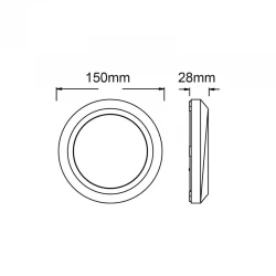 Led SLIM Επίτοιχο Φωτιστικό Round Σε Λευκό 230V AC IP65 4W 3000K 310LM - ACA