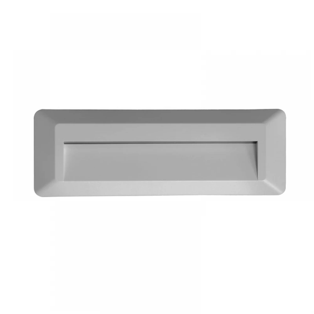 Led Slim Επίτοιχο Φωτιστικό Ορθογώνιο 2W 230V IP65 Γκρι ACA