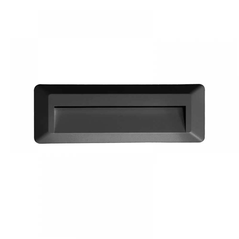 Led Slim Επίτοιχο Φωτιστικό Ορθογώνιο Σκούρο Γκρι 230V AC IP65 2W 3000K 100LM RA80 ACA