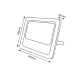 SOLAR SMD LED FLOOD LIGHT 300W 6000K IP66 120° Ra70 ACA