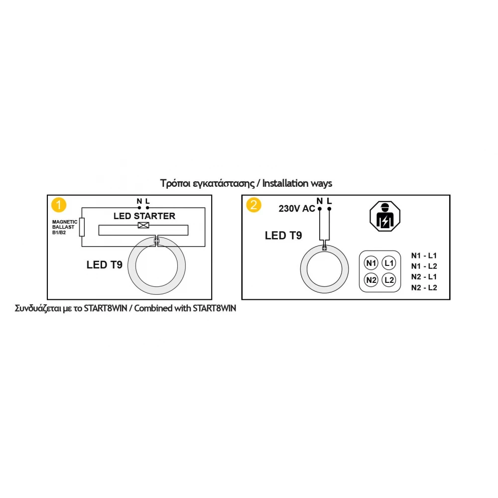 LED SMD G10Q 15W 6500K 225mm 1500LM 230V AC RA80 30000H 120° ACA