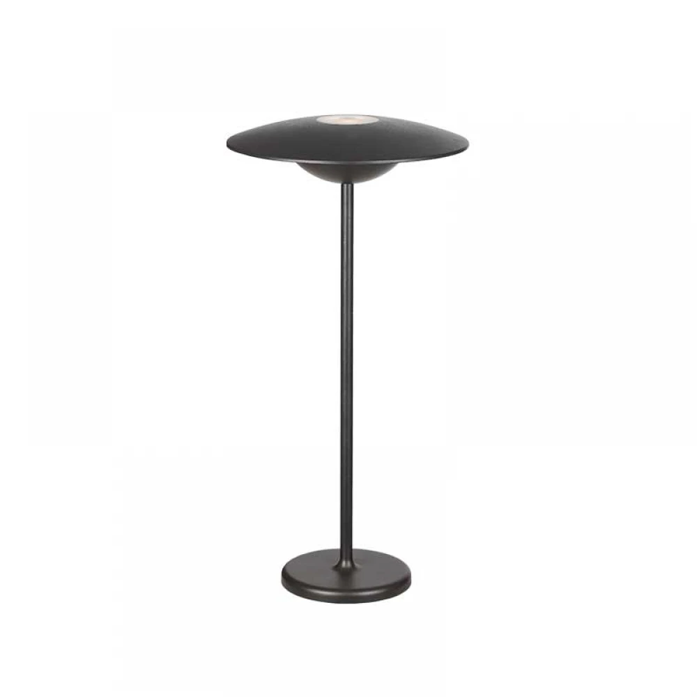 LED Επιτραπέζιο Φωτιστικό Εξωτερικού Χώρου Επαναφορτιζόμενο Σκούρο Γκρι 2W IP54 TAVO - Aca