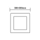 ΛΕΥΚΟ ΤΕΤΡΑΓΩΝΟ LED ΠΑΝΕΛ ΟΡΟΦΗΣ 23W 6500K 2120Lm 288x288mm 230V Ra80 ACA