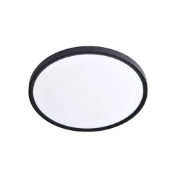 LED ΦΩΤΙΣΤΙΚΟ ΟΡΟΦΗΣ ΜΑΥΡΟ ΣΤΡΟΓΓΥΛΟ 170-265V AC 18W 3CCT 1800LM Ra80 Φ230x25mm IP40 ACA