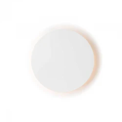 LED Ξύλινο Επίτοιχο Φωτιστικό Λευκό Ø14cm ACA
