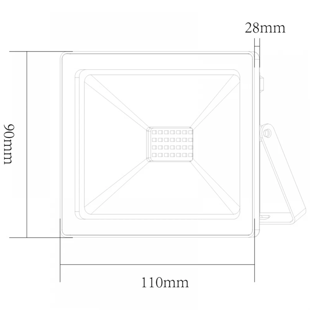 LED SMD Προβολέας Q 20W 110° Έγχρωμος Πράσινος IP66 230V ACA