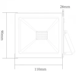 LED SMD Προβολέας Q 20W 110° Έγχρωμος Πράσινος IP66 230V ACA