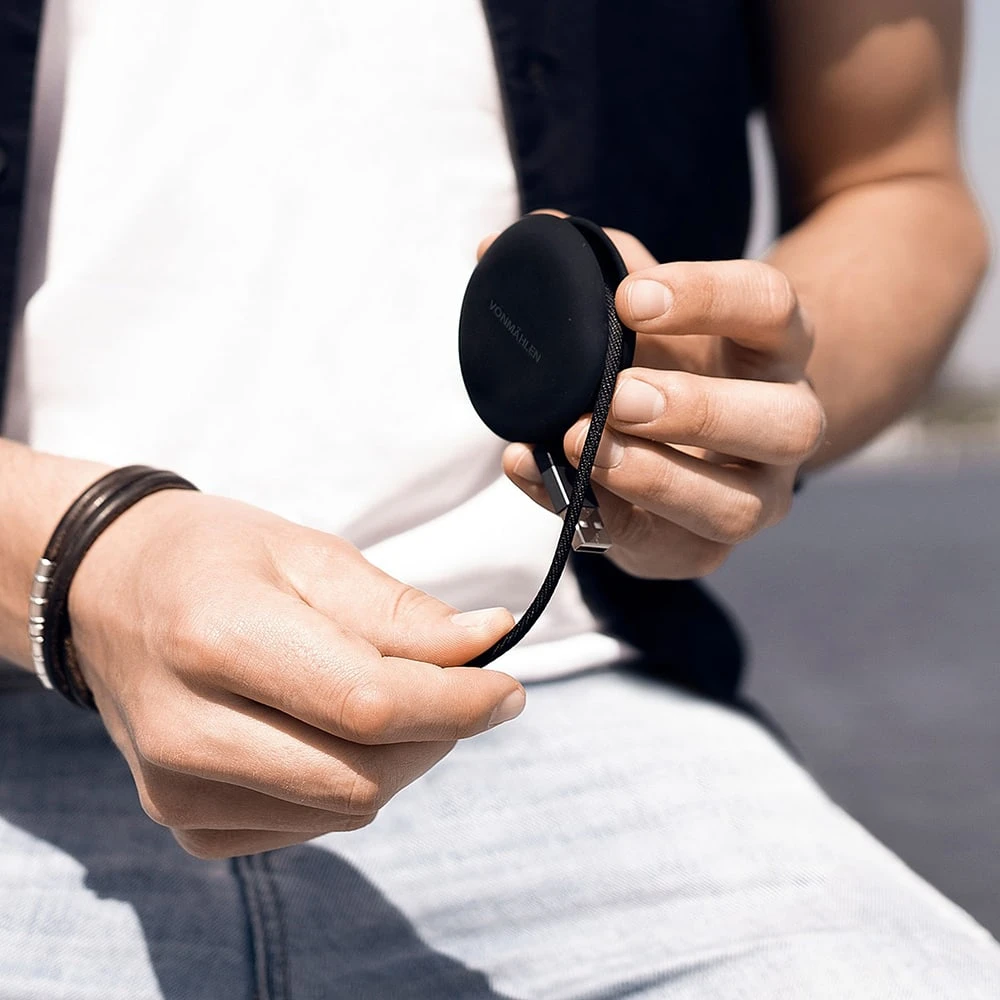 Vonmählen The Luxury Cable® (USB-A σε USB-C) Καλώδιο Δεδομένων – Μαύρο