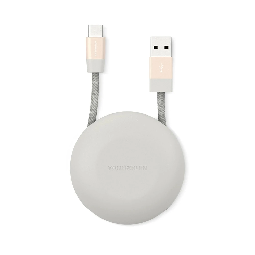 Vonmählen The Luxury Cable® (USB-A σε USB-C) Καλώδιο Δεδομένων – Λευκό